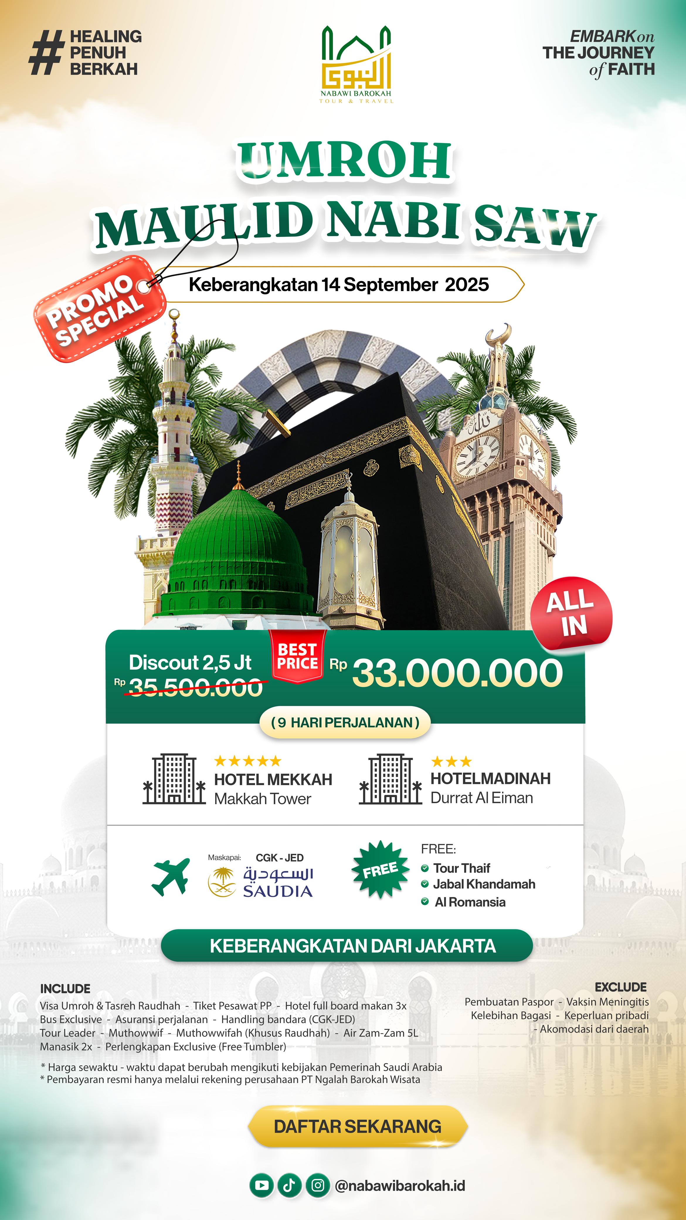 Paket Umroh Promo Maulid Nabi Muhammad SAW